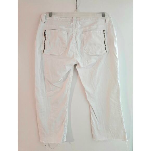 Women's White Guess Jeans Capri Stretch Jeans Size 28 - Picture 3 of 6